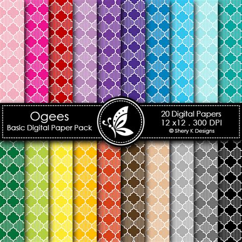 Ogees Basic Digital Paper Pack Shery K Designs