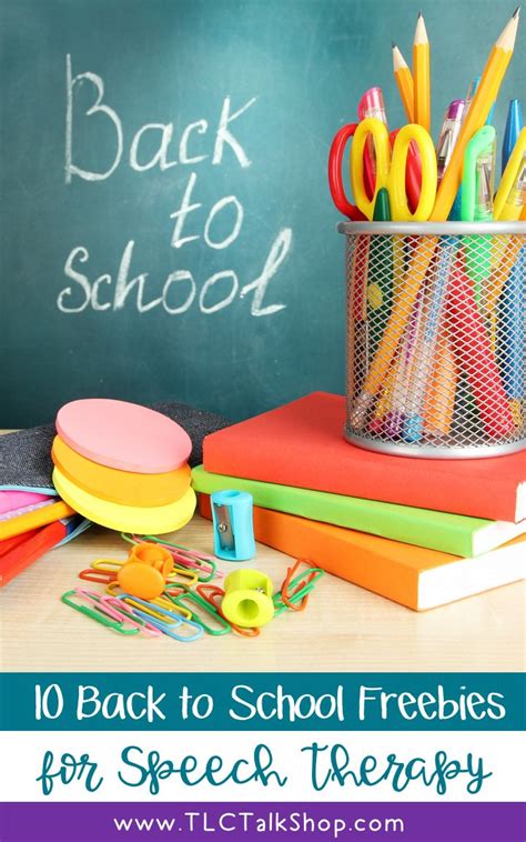 Back To School Freebies For Speech Therapy With Chalkboard In The