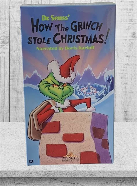 Dr Seuss How The Grinch Stole Christmas Boris Karloff Vhs New