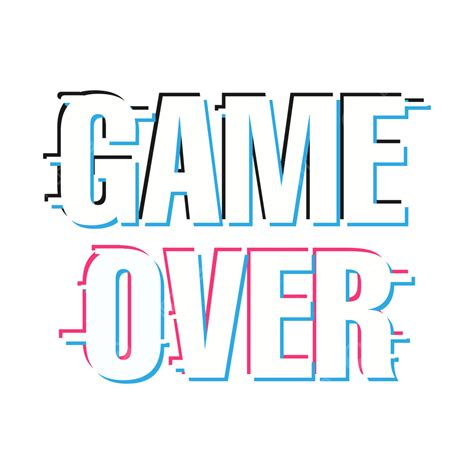 Game Over Clipart Transparent Png Hd Game Over In Glith Style Glitch