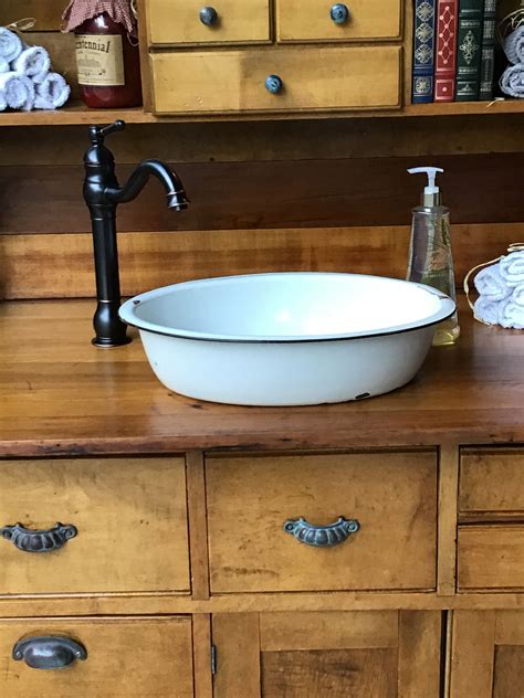 Rustic Farmhouse Vessel Sink By Putnonayers On Etsy Vintage Bathroom