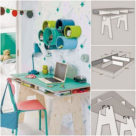 Diy Cool Kids Desk From Plywood Diy Fun World