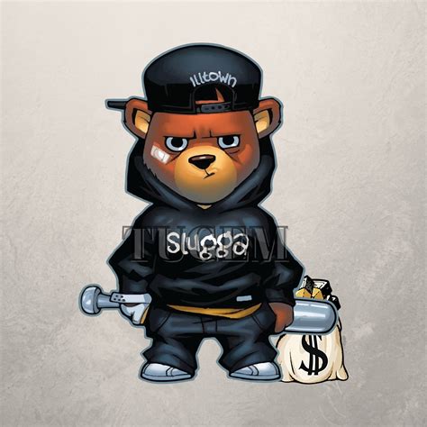 Teddy Bear Svg Gangster Bear Svg T Shirt Design Printable Etsy Norway