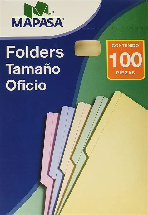 Mapasa Pc0002 Paquete Con 100 Folders Tamaño Oficio Color Crema