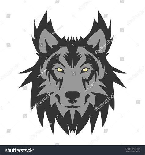Beautiful Wolf Tattoovector Wolfs Head Design Stock Vector Royalty