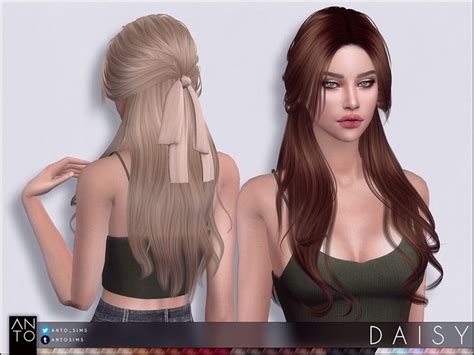 The Sims Resource Daisy Hair By Anto Sims 4 Hairs Sims 4 Dresses