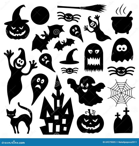 Set Of Various Vector Halloween Design Elements Stock Vector
