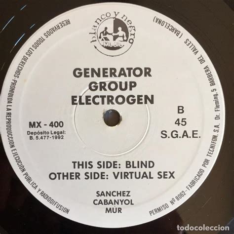 Generator Group Electron Virtual Sex Blanco Comprar Discos Maxi Singles Vinilos Música