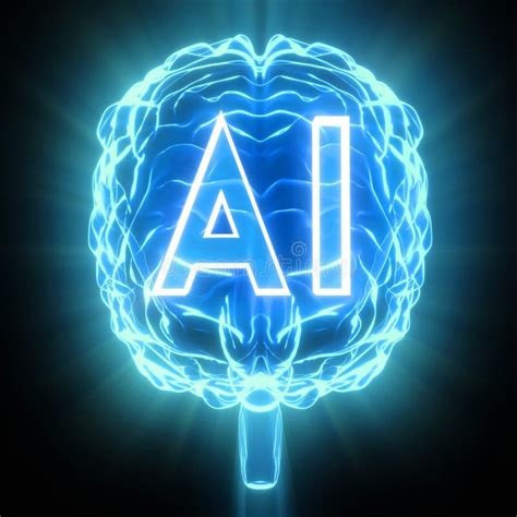 Artificial Intelligence Concept Geometrical Human Brain 3d