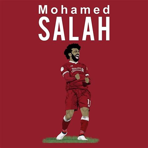 Mohamed salah celebrates with teammates after scoring the opening goal for liverpool during the second leg of the champions league against rb leipzig, 10/03/2021. "Mohamed Salah - Liverpool" Poster by jrcustomgrafix ...