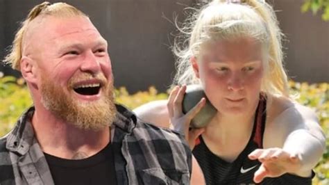 Watch Brock Lesnars Daughter Mya Sets Impressive Shot Put Record In