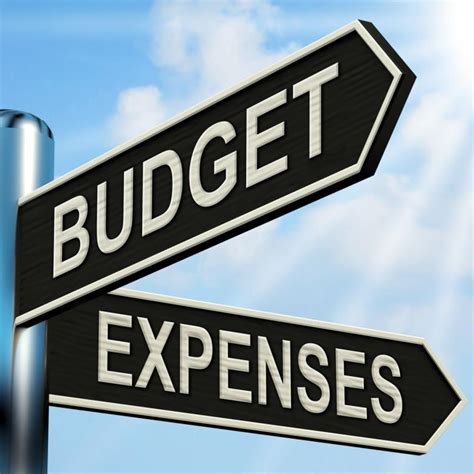 Budget Expenses Signpost Means Business Accounting And Balance Free