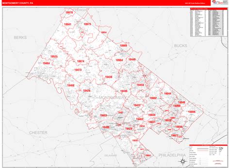 Montgomery County Pa Zip Code Map Map Of West