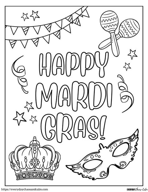 6 Free Mardi Gras Coloring Pages For Kids