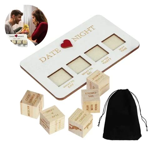 Wooden Date Night Dice Wooden Date Night Ideas Game Dice Romantic