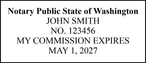 Washington Trodat Notary Stamp