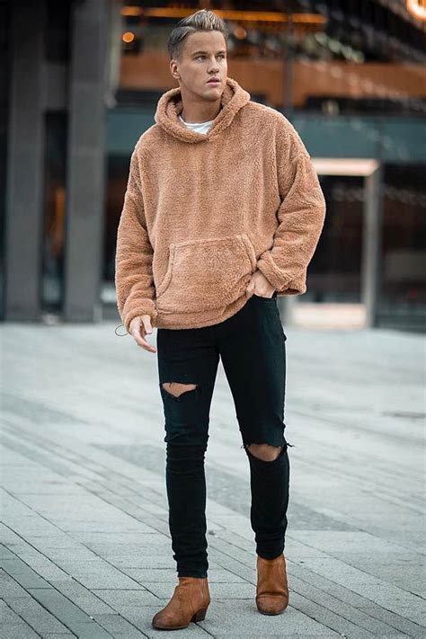 How To Rock Ripped Jeans And Not Look Beat Up Hoodie Outfit Men