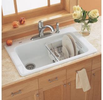 Double bowl kitchen sink in alabaster white. American Standard 7193.804.345 Bisque Single Basin ...