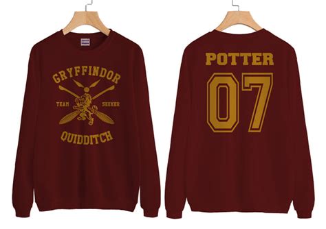 Potter 07 New Gryffindor Seeker Quidditch Team Unisex Crewneck Sweat