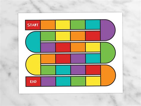 Printable Board Game Board Game Template Blank Board Game Etsy Canada