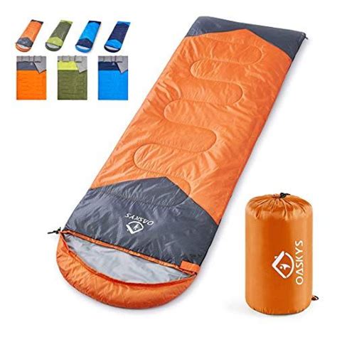 Oaskys Camping Sleeping Bag 3 Season Warm And Cool Weather Summer