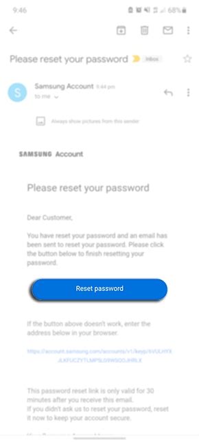 Resetting My Samsung Account Password Samsung Australia