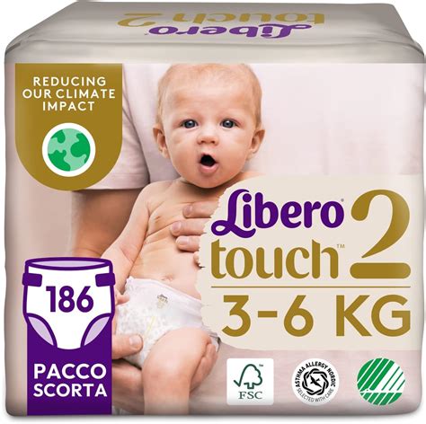 Libero Pannolini Touch Open Per Bambini 186 Pannolini Taglia 2 Per