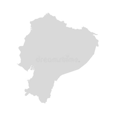 Mapa De Ecuador Silueta Del Vector Del Mapa De Ecuador Fondo