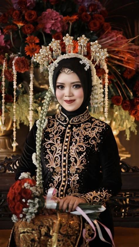 Baju Pengantin Adat Jawa Hijab Modern Hitam Baju Pengantin Adat Jawa