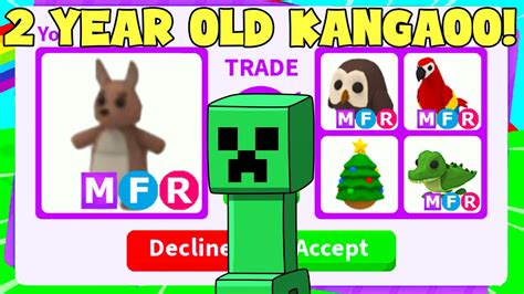 I Traded A Mega Neon Kangaroo Adopt Me Youtube
