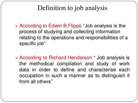 It can either one long paragraph or two shorter paragraphs. job analysis