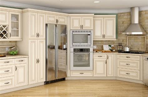 But if you use poor materials or install cabinets with shoddy. Rockport Kitchen Collection Cream Finish Mitered Raised ...