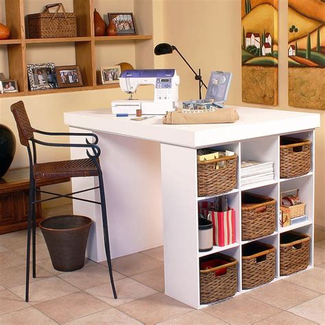 July 13, 2012 by mandy beyeler 39 comments. cube storage desk | Sewing furniture, Craft room, Craft ...