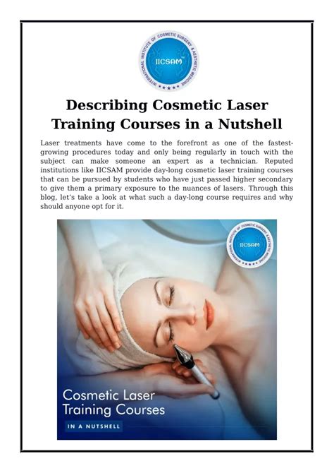 Ppt Describing Cosmetic Laser Training Courses In A Nutshell