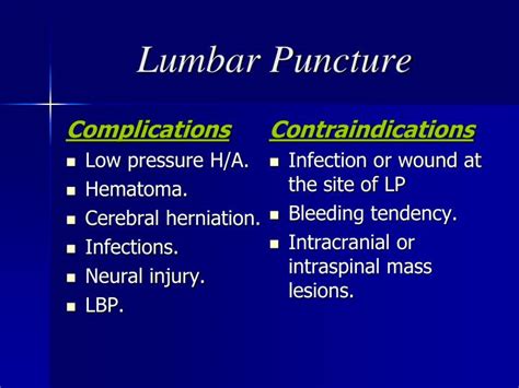 Ppt Lumbar Puncture Powerpoint Presentation Id3060338