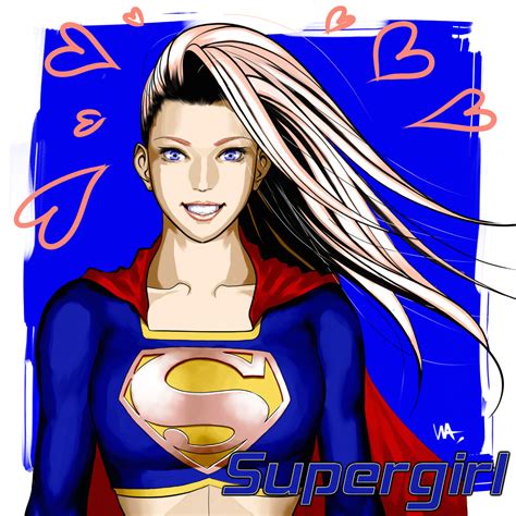 Wakino Keibun Supergirl Dc Comics Superman Series 1girl Alien Blonde Hair Blue Eyes