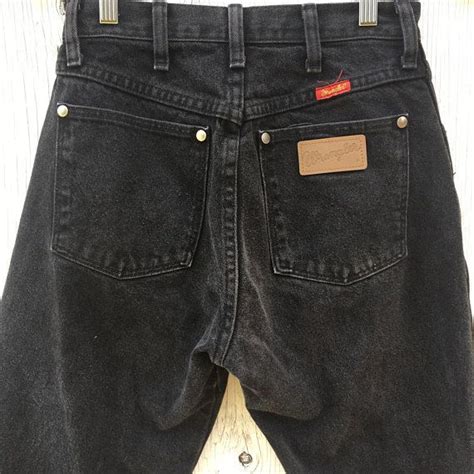 80s Black Wrangler Jeans Size 26 Waist High Waisted Jeans Etsy Canada