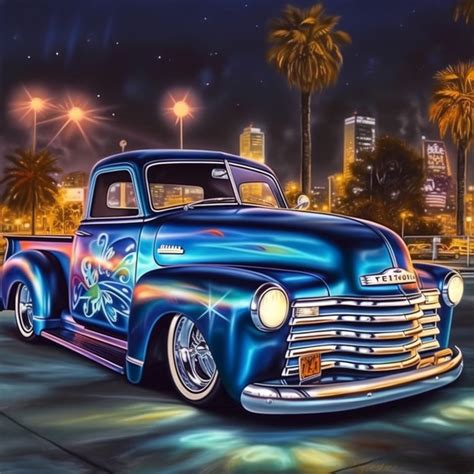 Chevrolet 3100 Lowrider Bomb Truck Chevy Low Rider Poster Wall Art By