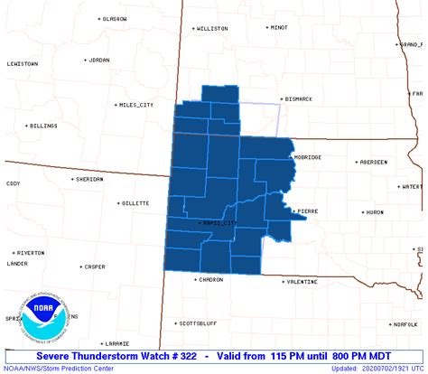 Precise forecasts · trusted news source · accurate weather Storm Prediction Center Severe Thunderstorm Watch 322