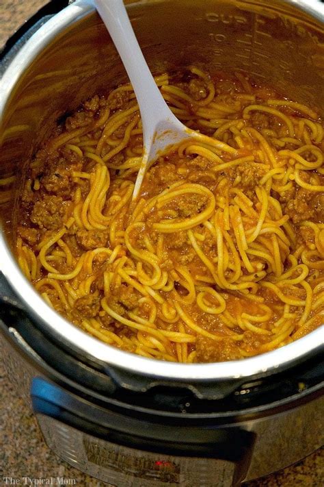 Today i thought it would be fun to do a round up of my top 10 favorite recipes to make in the instant pot! Instant Pot Spaghetti · The Typical Mom
