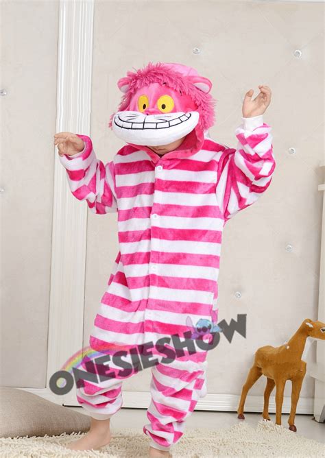 Cheshire Cat Onesie Kigurumi Pajamas Kids Animal Costumes For Teens