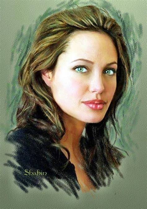 Angelina Jolie Portrait Sketches Pencil Portrait Portrait Drawing