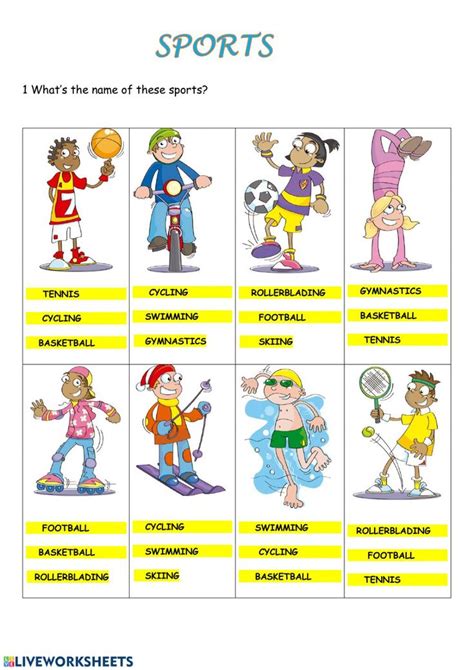 Sports Interactive And Downloadable Worksheet You Can Do The Exerci