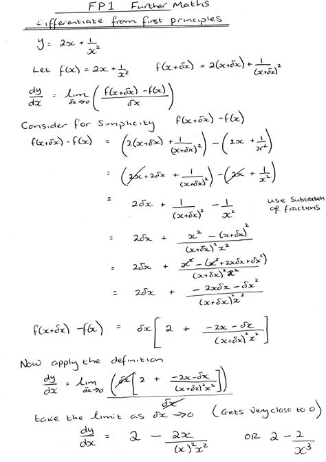 Further Maths (WJEC) / FURTHER FIRST PRINCIPLES 