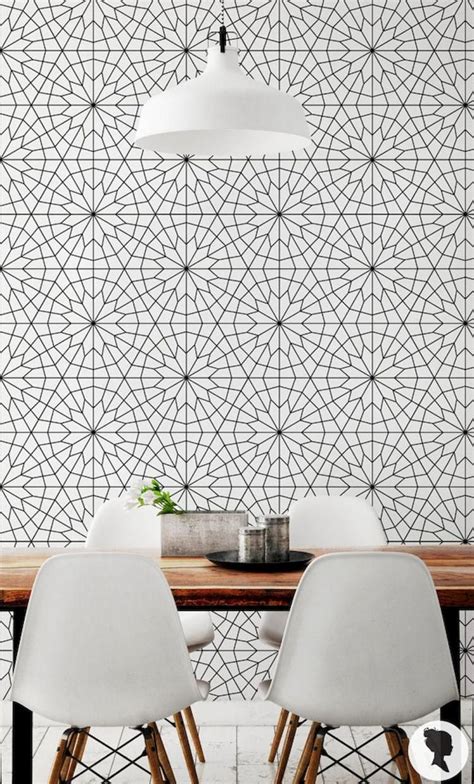 35 Colorful Kitchen Ideas Remodel Geometric Wallpaper Living Room