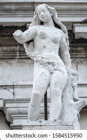 Ancient Aged Sculpture Beautiful Naked Venetian Stock Photo 1584515950