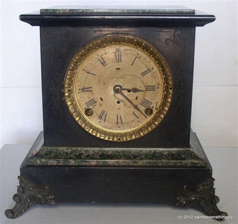 Antique Seth Thomas Sussex Adamantine Mantel Clock Faux