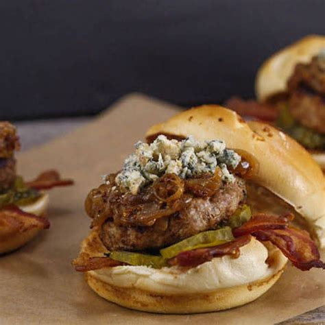 Maple Turkey Burgers With Bacon Blue Cheese And Onions Recipe Yummly