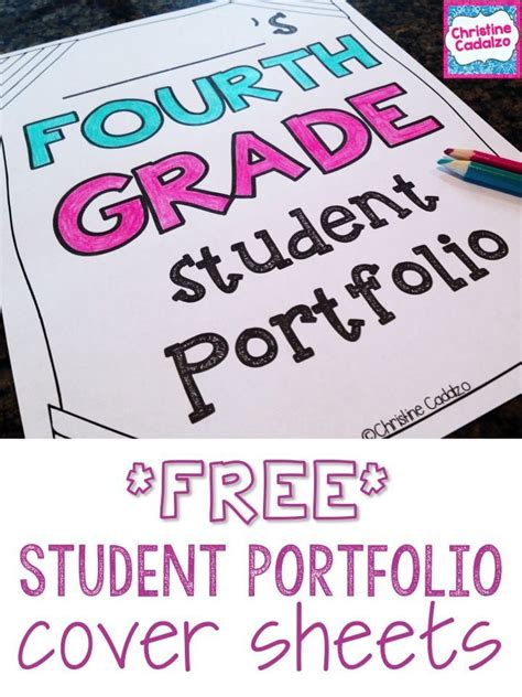 Free Student Portfolio Cover Pages Student Portfolios Portfolio
