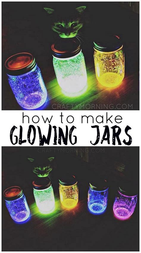 How To Make Glowing Jars Using Glow Sticks Glow Stick Crafts Glow